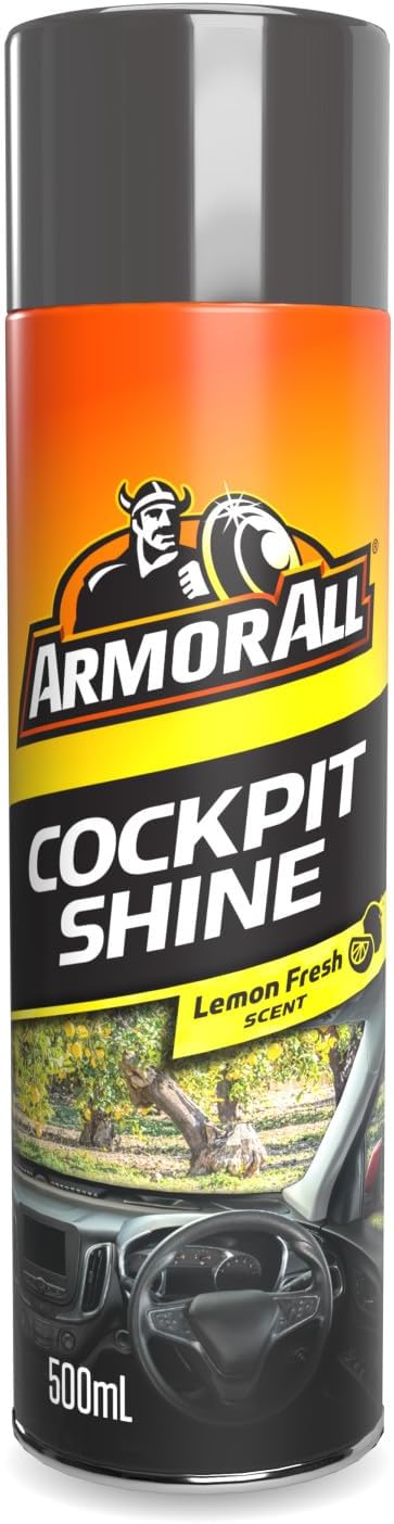Armor All Cockpit Shine Car Interior Cleaner 500ml Lemon Anti-Static UK Made