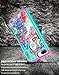 Style4U iPhone 8 Plus/iPhone 7 Plus Case, Hawaiian Flower Shock Resistant Studded Rhinestone Crystal Bling Hybrid Armor Case Cover w/ 1 Stylus [Teal/Hot Pink]