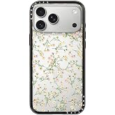 CASETiFY for iPhone 18 Pro Max Case - Compact | Slim &amp; Sleek | Lightweight | 4 ft. 2x Military Grade Drop Protection | Pressed flowers dainty | Black