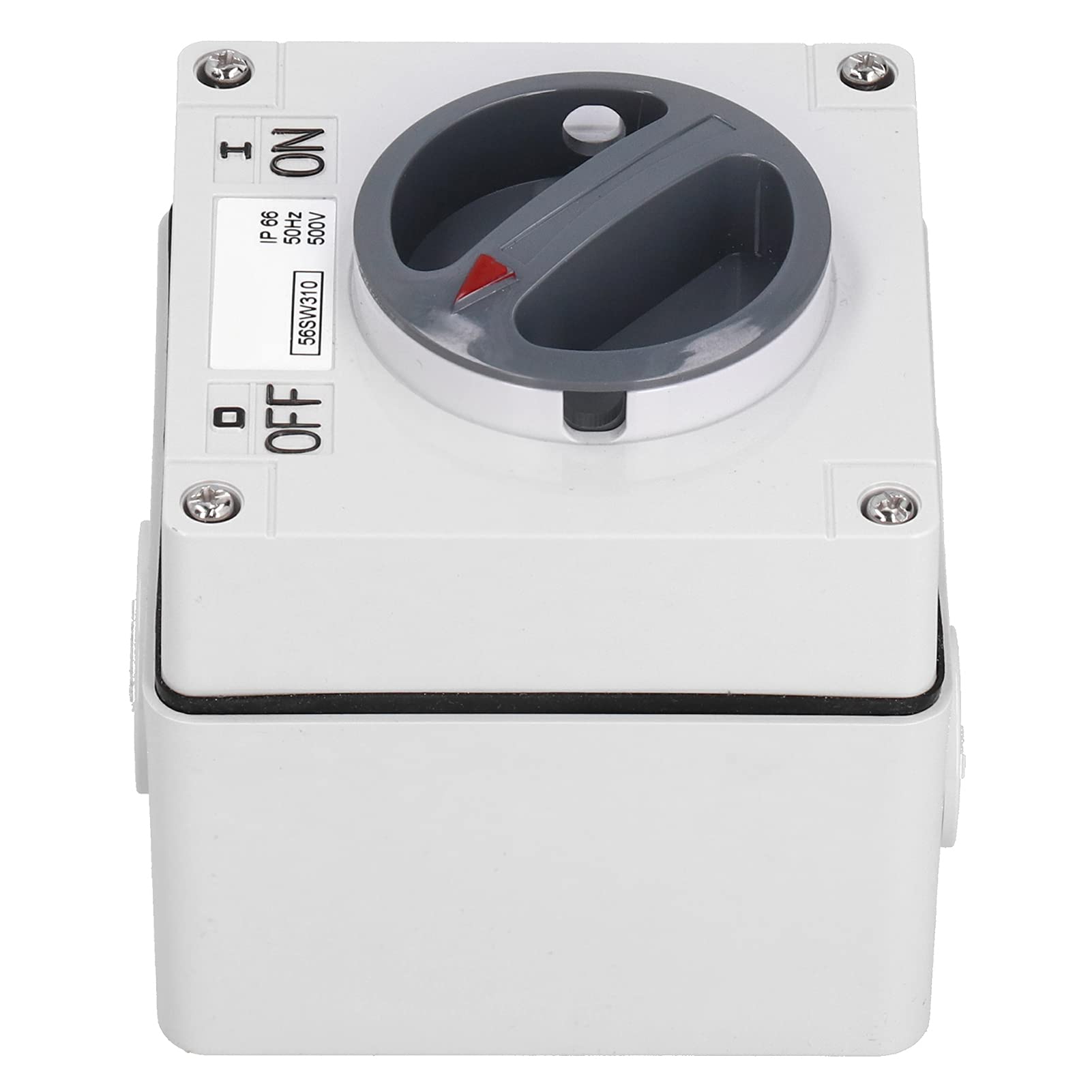 Rotary Switch, 500V IP66 3P Outdoor Waterproof Switch Socket Isolation Rotary On Off Buttons Indicators with Accessories(32A)