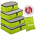 ZOMAKE 4 Set Packing Cubes，Lightweight Travel Luggage Packing Organizer of Suitcase Organizers with Laundry Bag