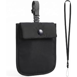 Undercover Bra Wallet, Hidden Travel Pouch with Adjustable Elastic Strap | Snap Button Open, Secret Stash Pocket for Id Card,
