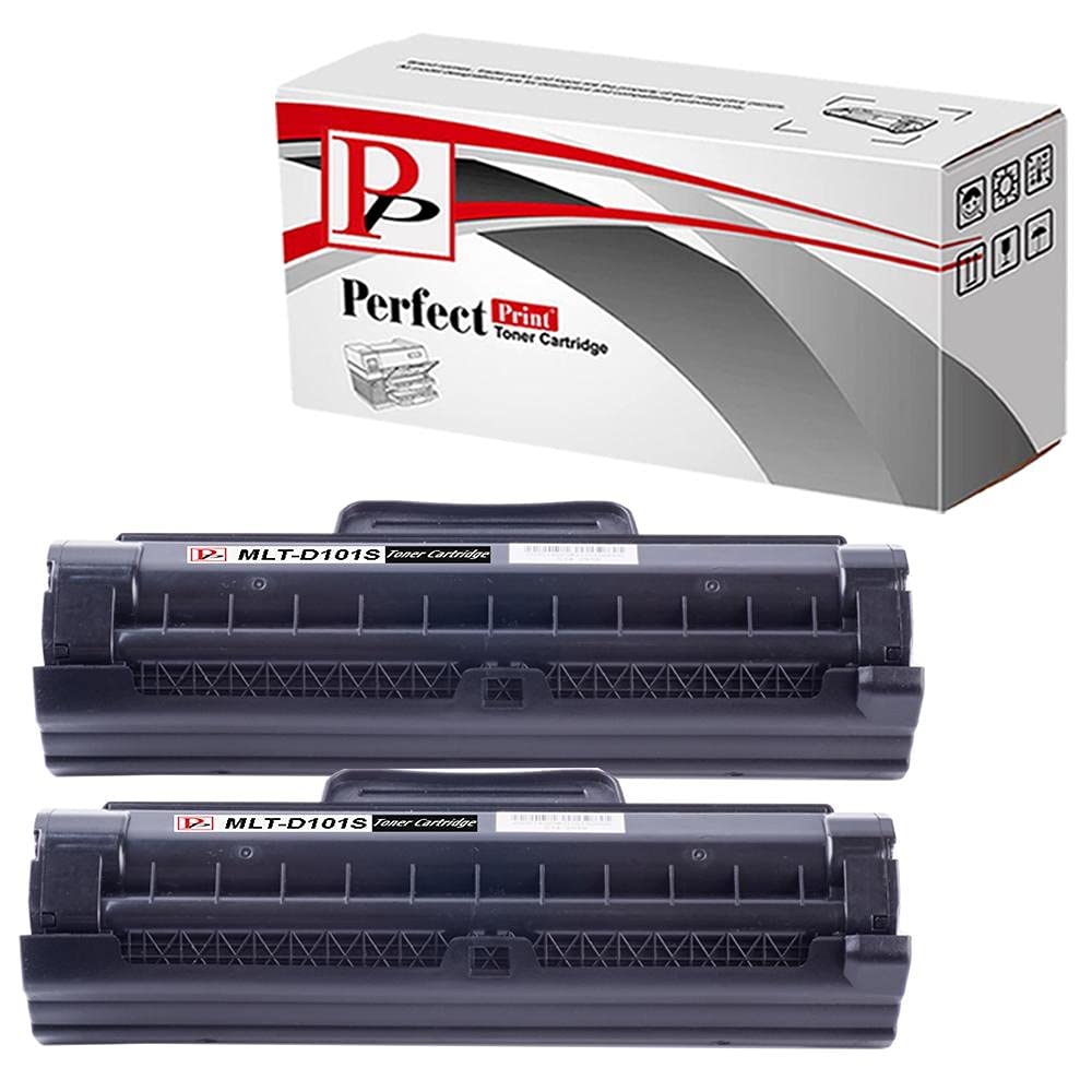 2 Compatible MLT-D101S Black Toner Cartridge for Samsung ML-2160 ML-2165W ML-2168 SCX-3400 SCX-3405 SCX-3405FW SCX-3405W SF-760P SF-760