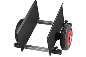 VEVOR Panel Dolly, 600LBS Capacity Slab Dolly, Heavy-duty Drywall Mover with 8" Pneumatic Wheels, Adjustable Clamp Panel Cart for Drywall Sheet, Material Handling, All Terrain Moving Cart