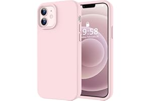 LOVE 3000 Designed for iPhone 12 Case/iPhone 12 Pro Case, Premium Silicone with [Soft Anti-Scratch Microfiber Lining] Shockproof Protective Phone Case for Men Women Girls 6.1", Chalk Pink