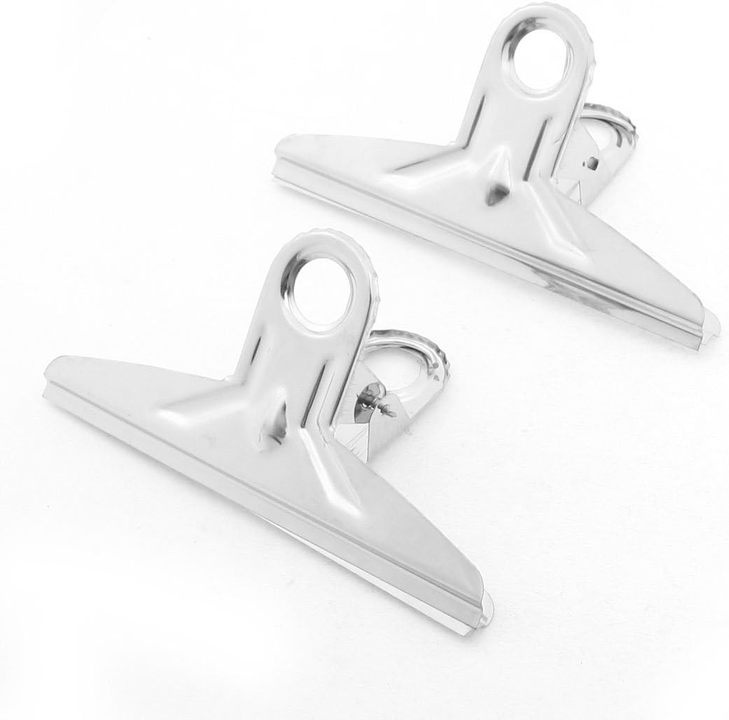 Office Home School Spring Loaded Stainless Steel Paper Clips Clamps 2