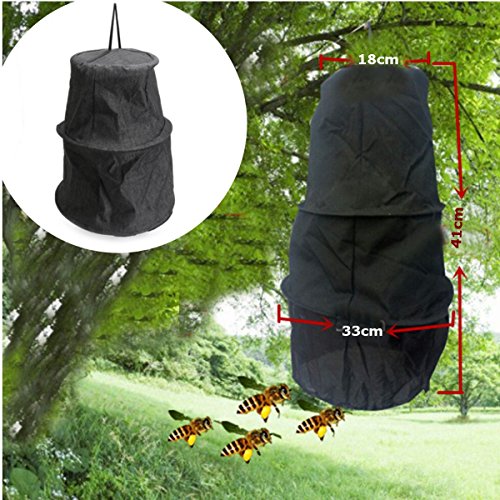 Katoot@ Cloth Bee Cage Black 3 layers Cage Shoot Wild Hooded Cage Insect Farm Animals Supplies Beekeeping Tools Apiculture Accessories