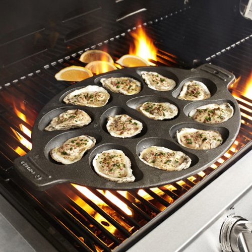 Click Here to See More Images Sur La Table Cast Iron Oyster Pan 26303 , 12 Cavity