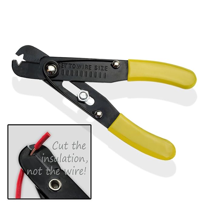 5" Wire Stripper with Wire Gauge Size Lock 2210 Gauge Wire
