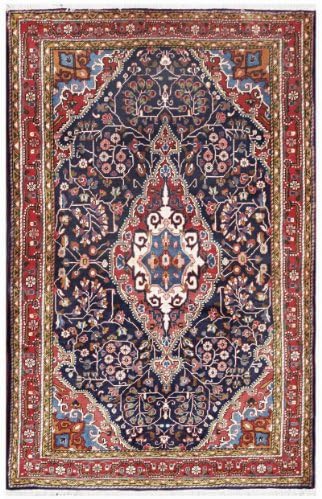 Blue 4' x 6' Malayer Rug Hand Knotted Persian Rug