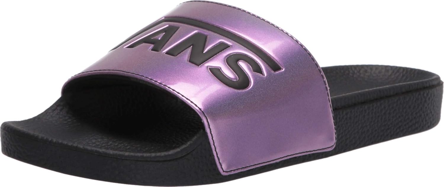 vans iridescent slides