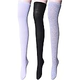 TRENSOM Thigh High Socks Over the Knee Socks Knee High Socks for Women 1-3 Pairs