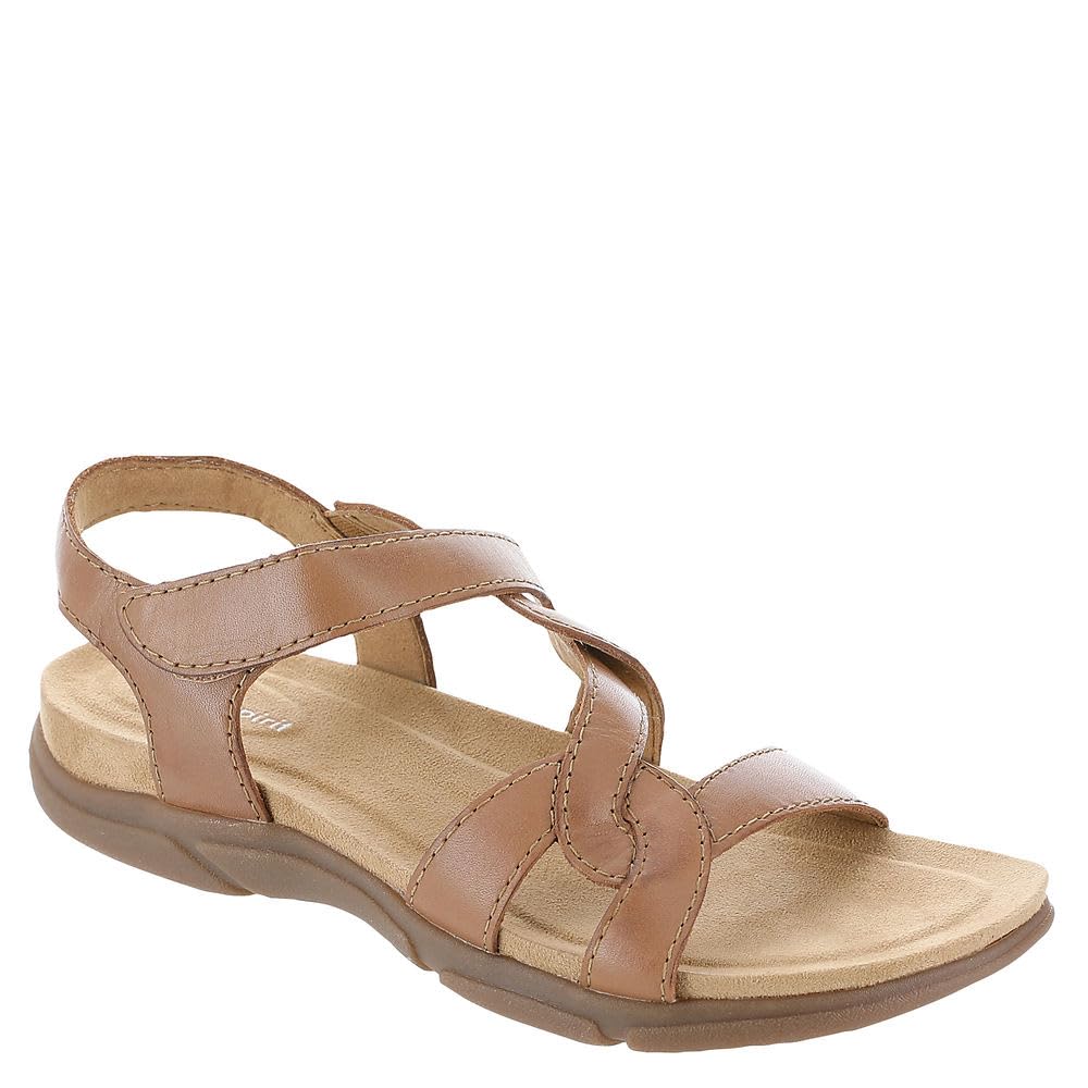 Easy Spirit Women’s Minny Flat Sandal, Brown, 5.5