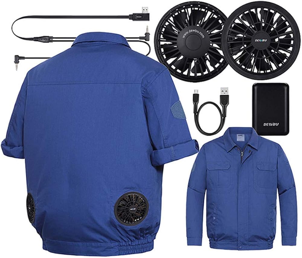Amazon DEWBU 空調 服 ファン付き 作業着 大容量バッテリー 10000mAh 超軽量 扇風機 長袖半袖調節可能 3段階調節できるUSBケーブル 超静音 熱中症対策 DB Amazon DEWBU 空調 服 ファン付き 作業着 大容量バッテリー 10000mAh 超軽量 扇風機 長袖半袖調節可能 3段階調節できるUSBケーブル 超静音 熱中症対策 DB