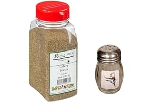 JUST-BUY Regal Spice and Herbs - Celery Seed Spice Seasoning 8 oz - Comes with a Glass Shaker with Perforated Chrome-Plated Lid