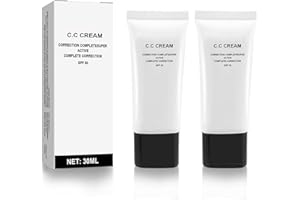 NVLEPTAP 2PCS Skin Tone Adjusting CC Cream SPF 43,CC Cream Self Adjusting for Mature Skin,Cosmetics CC Cream,Pre-makeup Primer Moisturizing Skin Concealer Brightening Skin Tone - Natural Color
