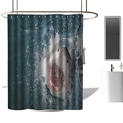 Amazon Com Timbeve Quality Fabric Shower Curtain Shark Wild