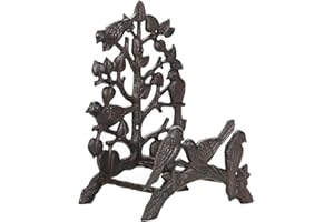 Sungmor Heavy Duty Cast Iron Hose Holder,Garden & Yard Decorative Birds Wall Mounted Hose Butler,Water Pipe Holds,Rack,Hanger,Antique Wall Decorations