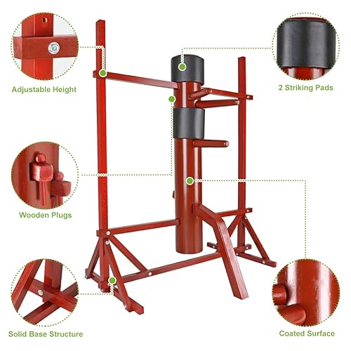 Wooden Dummy Wing Chun Tradizionale Con Colonne - Manichino Da Allenamento Arti Marziali - Foto 2