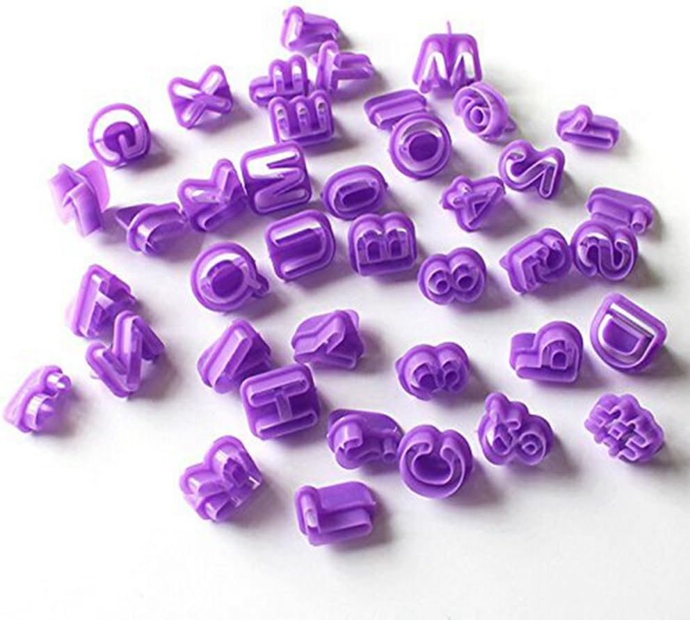 Alphabet Number Cookie Cutters 40 Pcs Letter Cake Mould Fondant Tools
