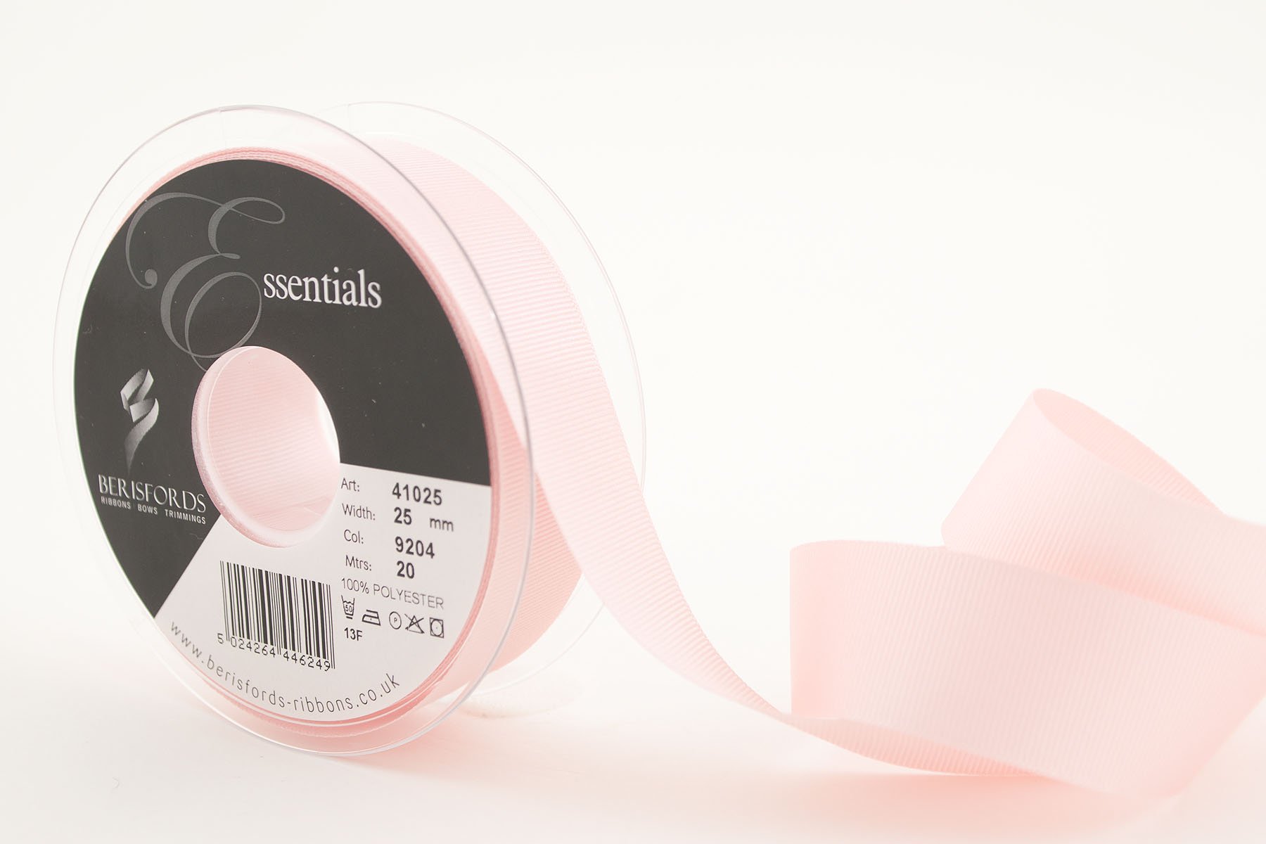 Berisfords 41025 20 m x 25 mm Polyester Grosgrain Ribbon, Pink โ image 1