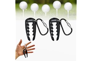 QYRCXX 2-Pack Adjustable Golf Tee Height Tool, Golf Training Aid - Precision Golf Tee Height Setter for Consistent Swings and Precise Shots, Improve The Accuracy of The Golf Club