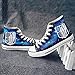 Attack on Titan Shingeki No Kyojin Wings of Freedom Cosplay Shoes Canvas Shoes Sneakers Luminous Blue