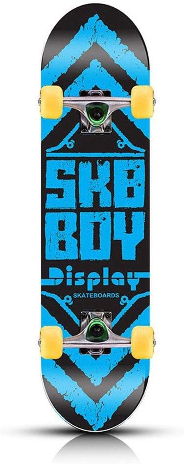 Wooden Cruiser Skateboards for Boys and Girls Standard and Tricks Skateboards for Beginners Complete Skateboard/BlueMixBlack 31.10 X 7.99 in