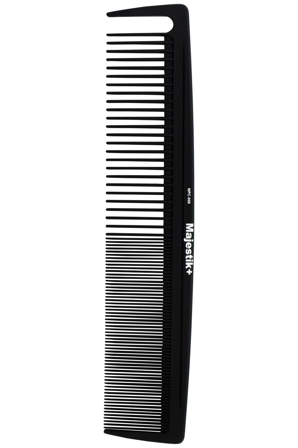 Teasing Comb- a Professional Carbon Fibre Styling Comb, Strength & Durability, Medium and Fine Tooth in Black With Free Bespoke PVC Product Pouch (MPC-008)