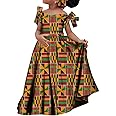 XIAOHUAGUA Kids Girls African Dashiki Dress Printed Vestidos Kids Cute Party Dresses
