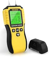 AZUNO Moisture Meter 8-Mode Pin Type Backlit LCD Audible Alert Wood Building