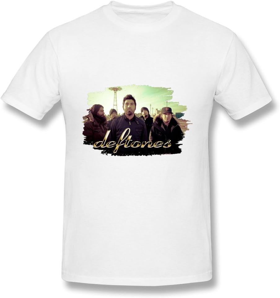 White T Shirt For Men Rock Band Deftones Gore Tour 2016 Poster