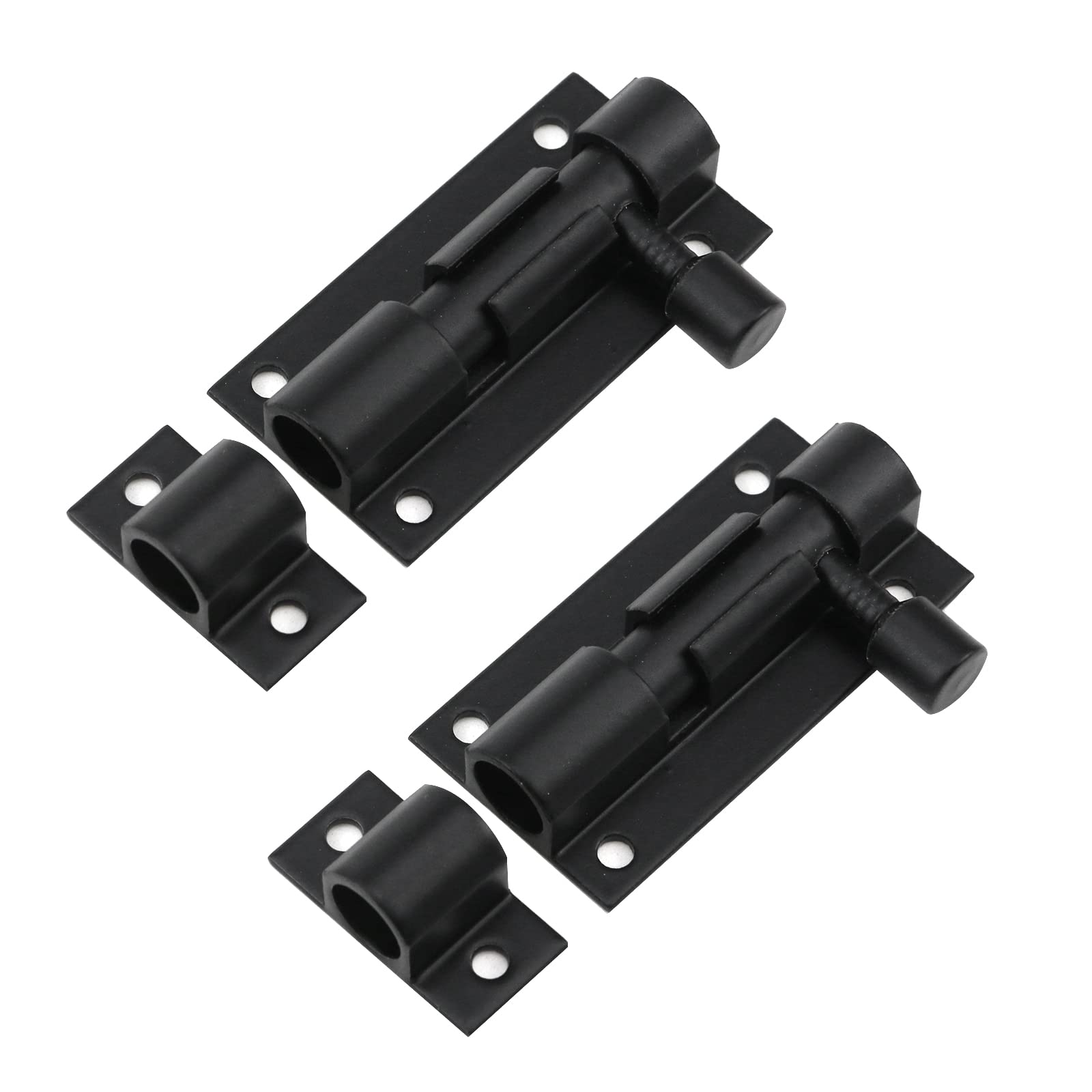 Bitray 2-inch Slide Bolt Latch Matt Black Slide