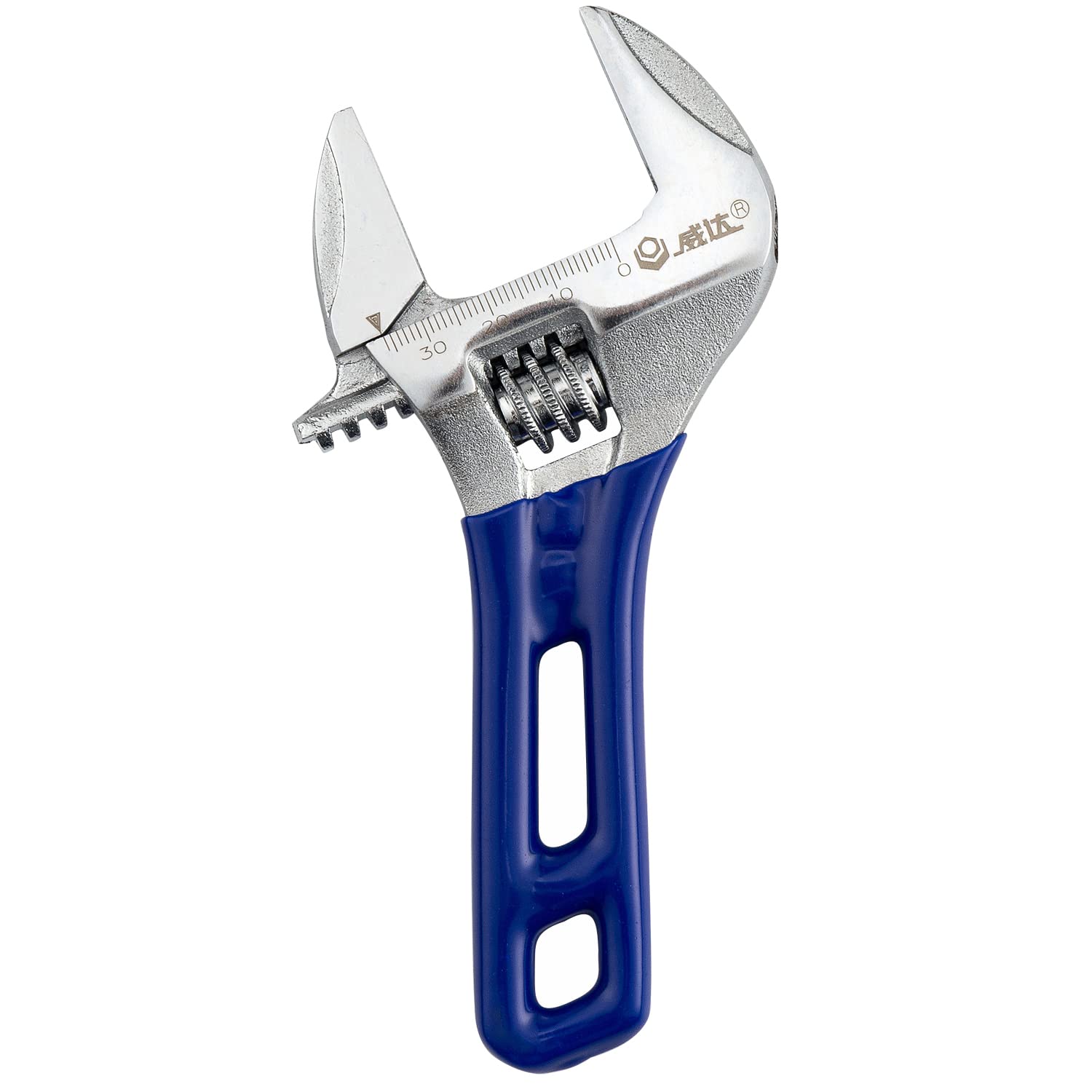 HQGC Wide Opening Stubby Adjustable Wrench Spanner with Short Handle Chrome Vanadium Steel Forged (6")