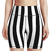 Tropical Leave Flower Butterfly Women's High Waist Yoga Shorts Biker Shorts Workout Athletic Running Hiking Gym