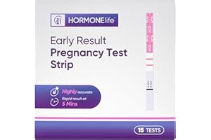 HORMONElife Early Result Pregnancy Test Strips - Ultra Sensitive 10mIU/ml Early Detection - Get Results 6 Days Sooner Than Mi