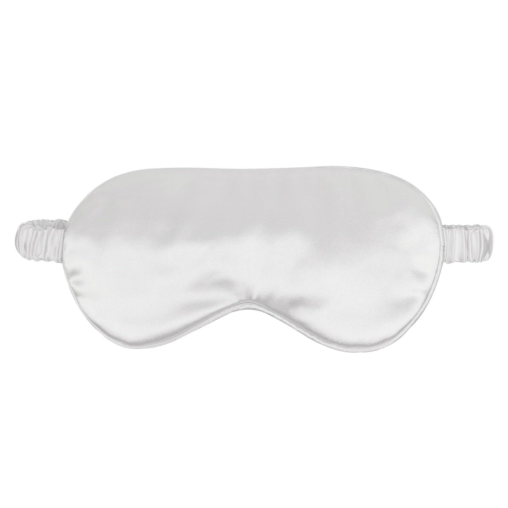 Photo 1 of 1 Pcs Silk Sleep Mask, Soft Eye Mask with Elastic Strap, Lightweight Blindfold for Men, Women, Travel, and Naps (White)