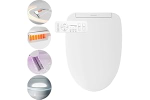 BidetMate 3000 Series Electric Toilet Seat Bidet with Unlimited Heated Water, Remote, and Adjustable Warm Air Dryer - Adjustable and Self-Cleaning - Fits Elongated Toilets