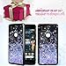 Caka Google Pixel 2 XL Case, Google Pixel 2 XL Glitter Case Starry Night Series Luxury Fashion Bling Flowing Liquid Floating Sparkle Girly Soft TPU Black Case for Google Pixel 2 XL (Blue Purple)