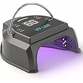 Gelpal 80W Professional Cordless UV LED Nail Lamp, UV Lights for Nails with 45 Beads and Rechargeable Battery, Portable LED Gel Nail Curing Dryer, Nail Polish Machine for Salon or Home, Black