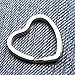 Heart Nickel Plated Silver Steel Split Ring Fishing Lure Split Key Chain Ring Connector Keychain Key Ring 20Pcs