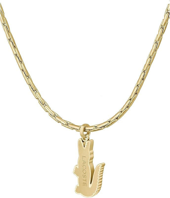 Colar de corrente Lacoste para homem, ARTHOR Collection aço inoxidável, ouro (ouro)