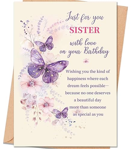 White Cotton Cards "Pink Present, Lovely Sister 50 Wishing You A Special Birthday Handmade 50th