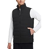 baleaf Men's Fleece Lined Puffer Vest Lightweight Warm Sleeveless Jacket with Full Zip Winter Vest for Golf Running