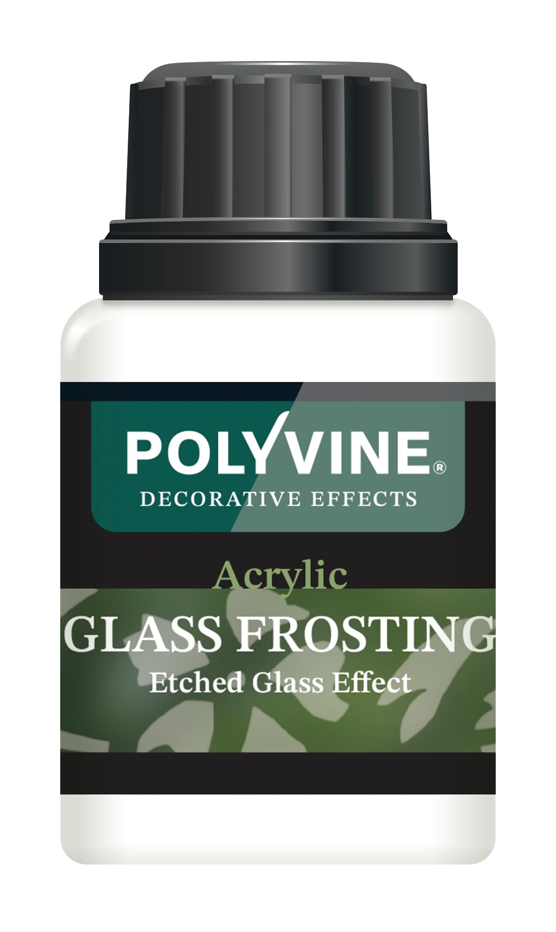 Polyvine Glass Frosting – a Frosted Effect Medium to Create Stunning Etched Glass Effect for Use with Stencils, Templates or Freehand - Decorative Mirror Art for Plastics, Window Panes & More