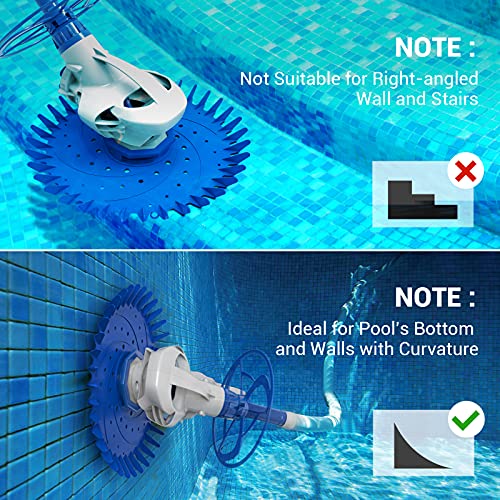 PAXCESS Pool Vacuum Cleaner, Automatic Suction Climbing Wall Pool