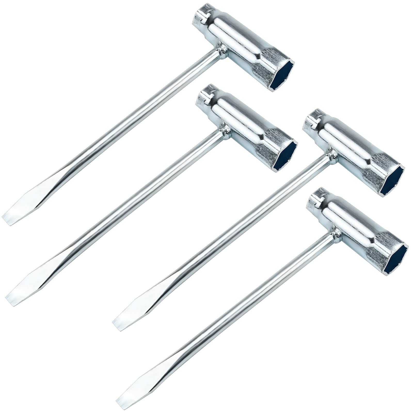 STCRERAG 4 Pcs Chainsaw Scrench, 13x19mm (13-by-19) Scrench Chainsaw Screnches T-Wrench Spanner Tool Spark Plug Spanner T-Wrenches Socket Adjustment Tool for Saws Chains Nuts Spark Plug