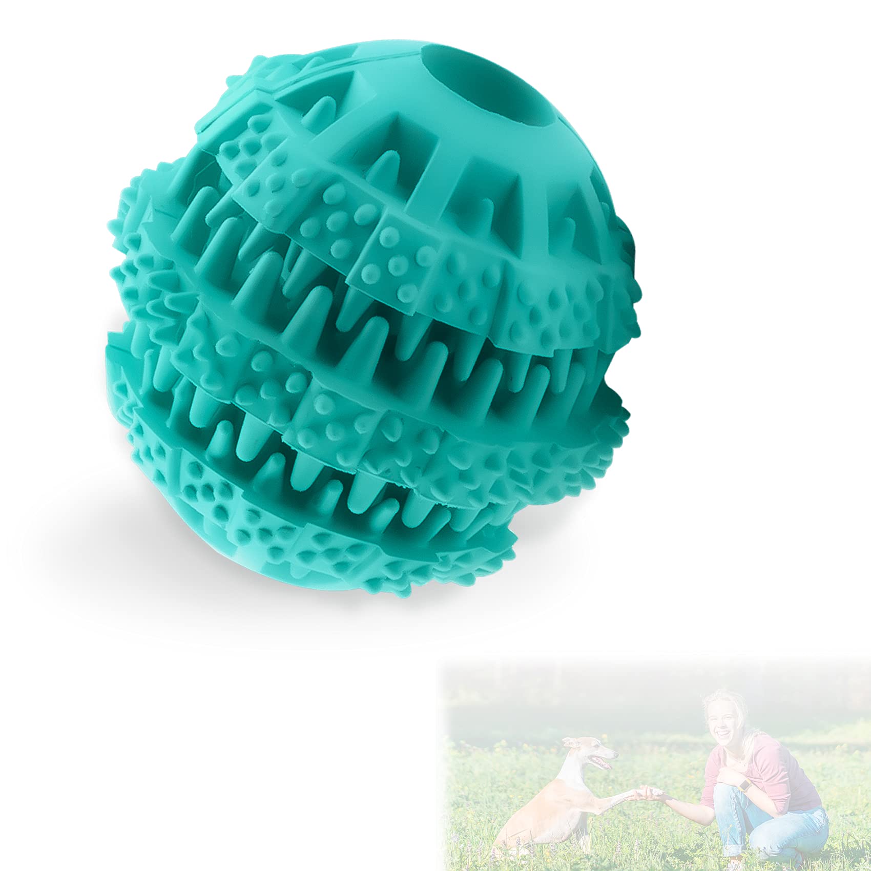 JR. Meet Dog Balls, Dog Toys for Boredom Durable and Nontoxic Dog Toys Indestructible Dog Presents Dog Puzzle Toy Dog Games Dog Treat Ball Avoid Destroying Fit for Large Dogs(Upgrade light blue)