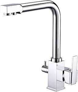 Grifería Cocina con Filtro, UUhome 1,8KG Grifo Ósmosis 3 Vías Mezclador
