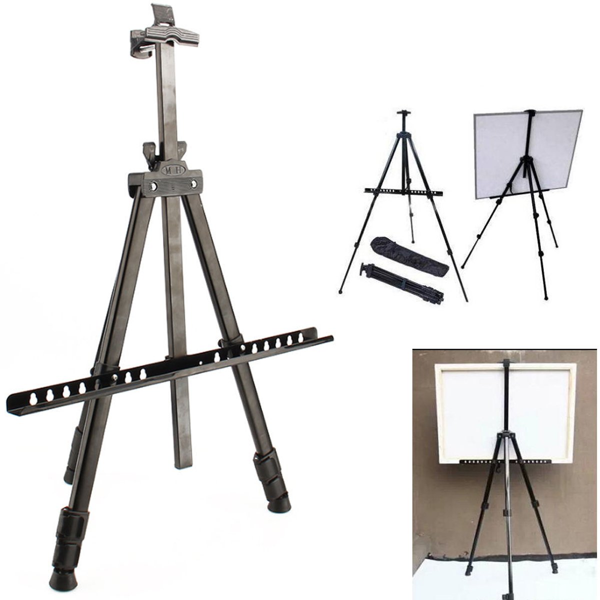 Folding Artist Painting Easel, Adjustable Art Tripod Easel Painting
